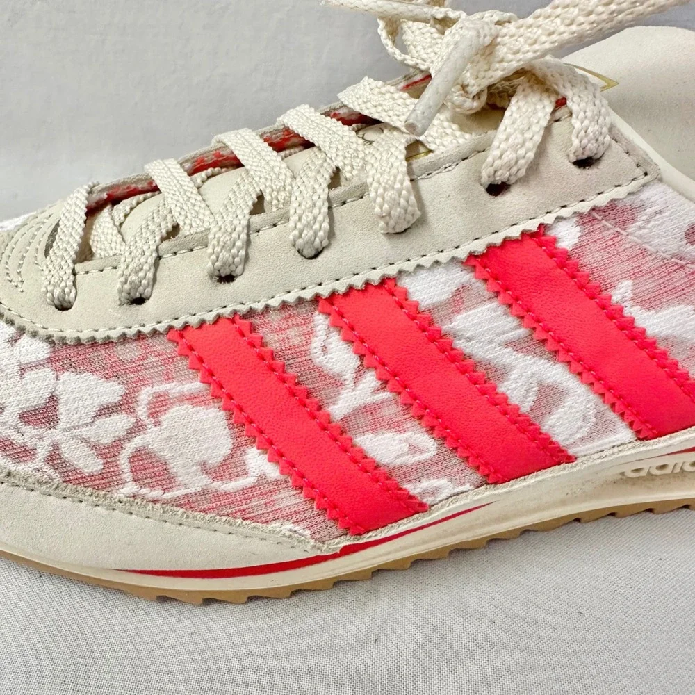 Adidas Liberty London SL 72 Floral Cream Better Scarlet Sneaker Womens 8.5 - Picture 9 of 16